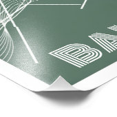 Modernes abstraktes Poster – Minimale grüne Wandku (Ecke)