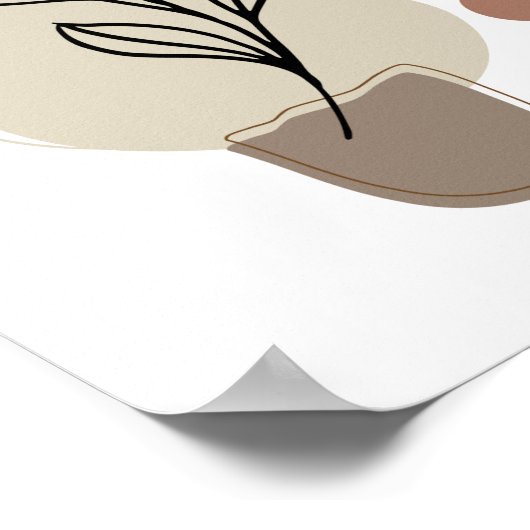 Modernes Abstraktes Poster, zeitgenössisch, elegan Poster (Ecke)