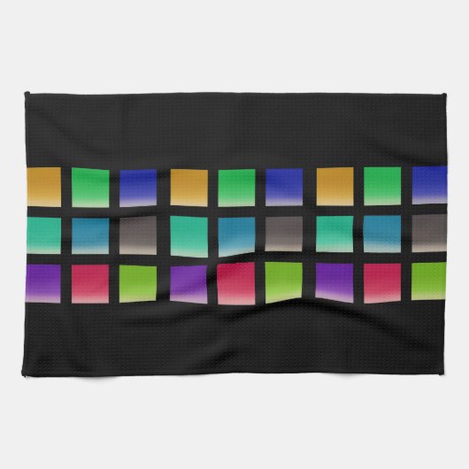 Modernes abstraktes Quadrat-Muster Handtuch (Horizontal)