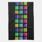 Modernes abstraktes Quadrat-Muster Handtuch (Vertikal)