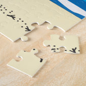 Modernes abstraktes Rätsel mit Sonnenuntergang Puzzle (Seite)