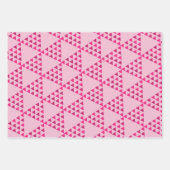 modernes abstraktes Retro-geometrisches Rosa Geschenkpapier Set (Vorderseite 3)