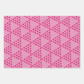 modernes abstraktes Retro-geometrisches Rosa Geschenkpapier Set (Vorderseite 2)