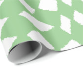 Modernes Abstraktes Retro Sage Green Schachbrett M Geschenkpapier (Rolleneckpunkt)