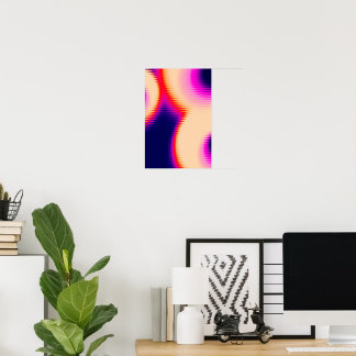 Modernes, Abstraktes Ribbed-Glas с olle Gradienten Poster