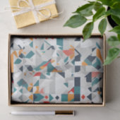 Modernes Abstraktes Rooster-Dekouting Seidenpapier (Geschenk)