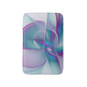 Modernes Abstraktes Rosa Blau Türkisches Fraktal K Badematte (Vorderseite Vertikal)