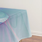 Modernes Abstraktes Rosa Blau Türkisches Fraktal K Tischdecke (Beispiel)
