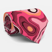Modernes Abstraktes rosa Burgundy-Muster Krawatte (Gerollt)