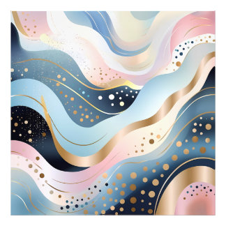 Modernes, abstraktes, rosa Entenmuster Fotodruck