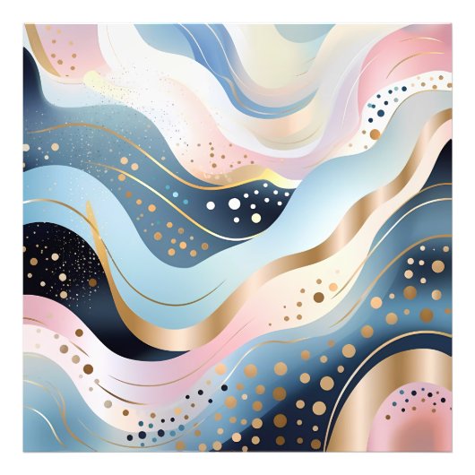 Modernes, abstraktes, rosa Entenmuster Fotodruck (Vorne)