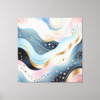 Modernes, abstraktes, rosa Entenmuster Leinwanddruck