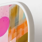 Modernes Abstraktes Rosa Pickleball Schläger (Linke Seite)