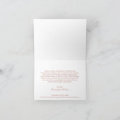 Modernes Abstraktes Rosa und Gold Dankeskarte (Innenseite)