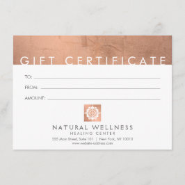Modernes Abstraktes RoseGold Wellness-Geschenkguts