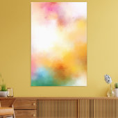 Modernes, Abstraktes Rot-Gelb-Blau Leinwanddruck (Insitu (Wohnzimmer))