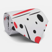 Modernes Abstraktes Rot und Schwarz Krawatte (Gerollt)