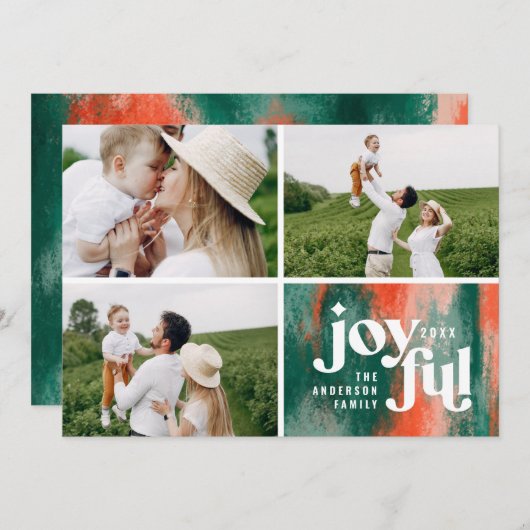 Modernes abstraktes Rot Weihnachten (Vorne/Hinten)