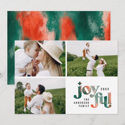 Modernes abstraktes Rot Weihnachten (Vorne/Hinten)