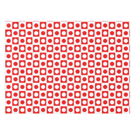 Modernes Abstraktes Rot-Weiß-Tablett Tischdecke (Vorderseite (Horizontal))