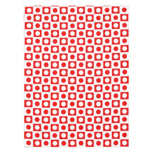 Modernes Abstraktes Rot-Weiß-Tablett Tischdecke (Vorderseite)