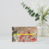 Modernes, Abstraktes rotes Braunblatt Visitenkarte (Stehend Vorderseite)