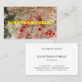 Modernes, Abstraktes rotes Braunblatt Visitenkarte (Vorne/Hinten)