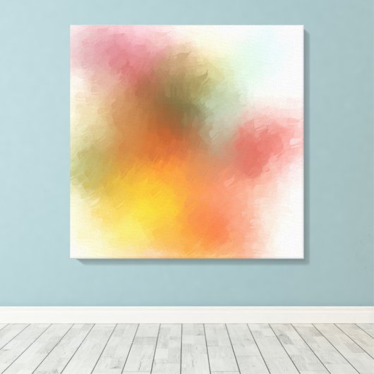 Modernes Abstraktes Rotes Gelbblau Lila Leinwanddruck (Insitu (Holzboden))