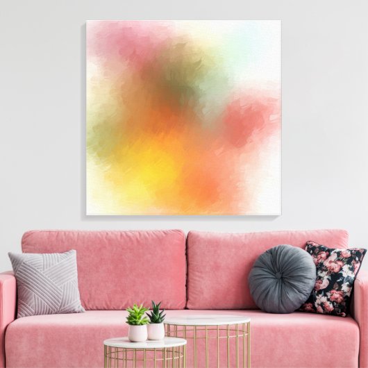 Modernes Abstraktes Rotes Gelbblau Lila Leinwanddruck (Insitu (Wohnzimmer))