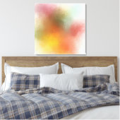 Modernes Abstraktes Rotes Gelbblau Lila Leinwanddruck (Insitu (Schlafzimmer))