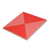 Modernes Abstraktes rotes geometrisches Dreieck-Mu Fliese (Seite)