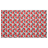 Modernes, Abstraktes, rotes Leaf-Oberflächenmuster Stoff (Fat Quarter (45,7 x 55,9 cm))