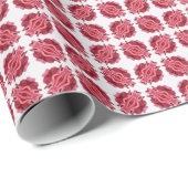 Modernes Abstraktes rotes Muster Geschenkpapier (Rolleneckpunkt)