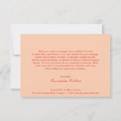 Modernes Abstraktes Rotes Orange Elegantes Dankeskarte (Rückseite)