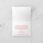 Modernes Abstraktes Rotes Orange Elegantes Dankeskarte (Innenseite)