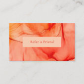 Modernes Abstraktes Rotes Orange Elegantes Empfehlungskarte (Vorderseite)