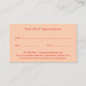 Modernes Abstraktes Rotes Orange Elegantes Terminkarte (Vorderseite)