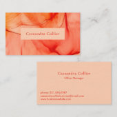 Modernes Abstraktes Rotes Orange Elegantes Visitenkarte (Vorne/Hinten)