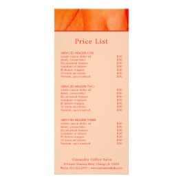 Modernes Abstraktes Rotes Orange Elegantes Werbekarte