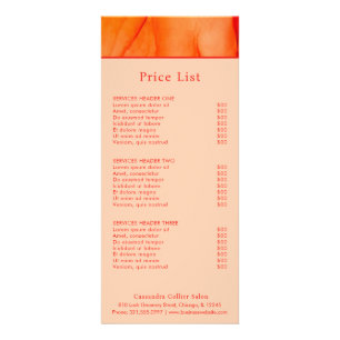 Modernes Abstraktes Rotes Orange Elegantes Werbekarte