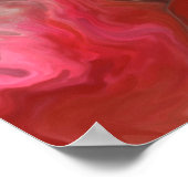 Modernes Abstraktes Rotes Schwarzes Wave Poster (Ecke)