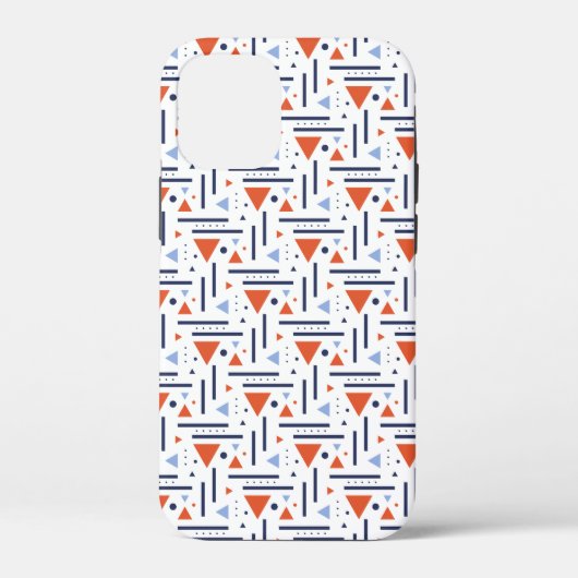 Modernes Abstraktes rotes und blaues geometrisches Case-Mate iPhone Hülle (Rückseite)