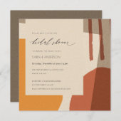 MODERNES ABSTRAKTES RUST YELLOW KÜNSTLERISCHES BRA EINLADUNG (Vorne/Hinten)