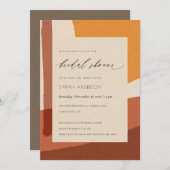 MODERNES ABSTRAKTES RUST YELLOW KÜNSTLERISCHES BRA EINLADUNG (Vorne/Hinten)