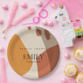 MODERNES ABSTRAKTES RUST YELLOW KÜNSTLERISCHES BRA PAPPTELLER (Party)