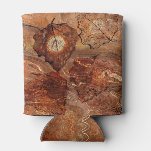 Modernes Abstraktes Rustikales Braunes Monogramm C Dosenkühler (Rückseite)