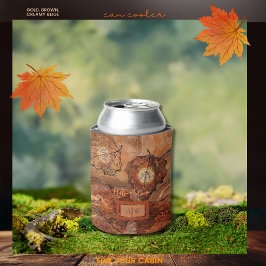 Modernes Abstraktes Rustikales Braunes Monogramm C Dosenkühler