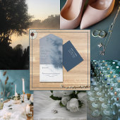 Modernes Abstraktes Schieferblau, graue Farbe Wass Geschenkanhänger