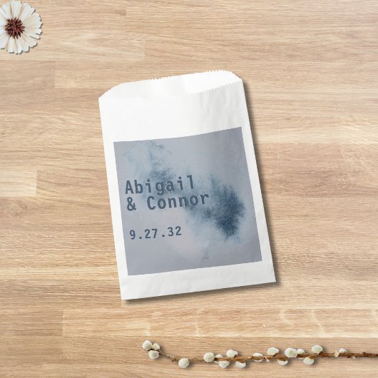 Modernes Abstraktes Schieferblau, graue Farbe Wass Geschenktütchen