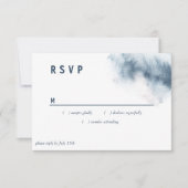 Modernes Abstraktes Schieferblau, graue Farbe Wass RSVP Karte (Vorderseite)